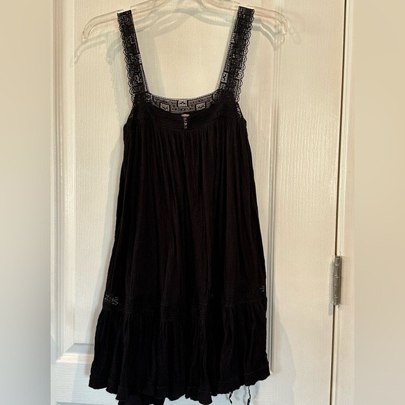 Free People Sweet Thing Tunic Dress Black Size XS Boho - Picture 2 of 7